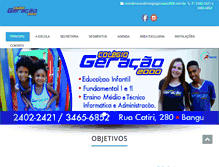 Tablet Screenshot of colegiogeracao2000.com.br